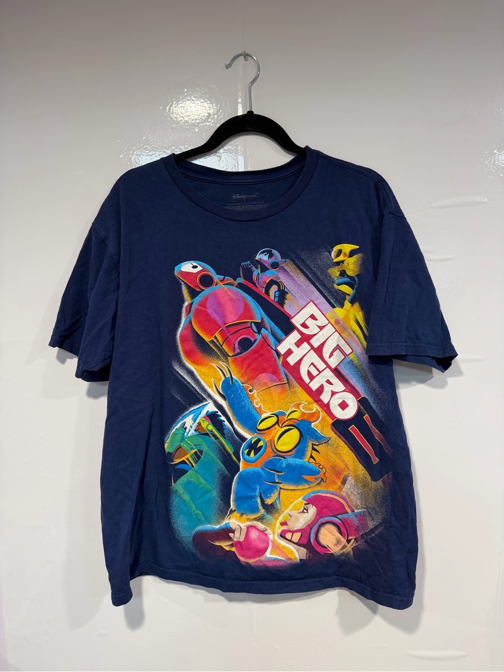 Disney Store Big Hero 6 Graphic Tee —‎ Navy with Multicolor Print